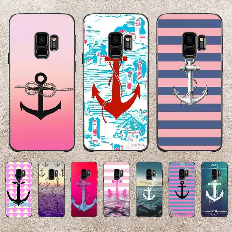 

Stripes Anchor Boat Phone Case For Samsung Galaxy A51 A50 A71 A21s A31 A41 A10 A20 A70 A30 A22 A02s A13 A53 5G Cover Coque