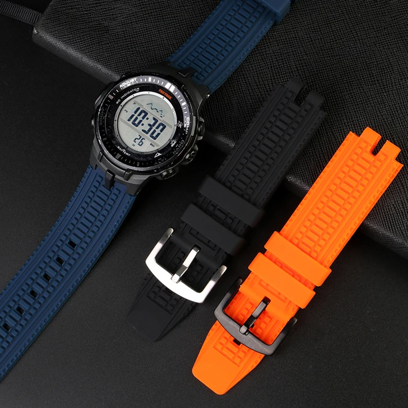 

Силиконовый ремешок для часов Casio PROTREK Series PRW-3000 3100 6000 6100Y, полимерный силиконовый браслет, мужской ремешок, браслет, аксессуары