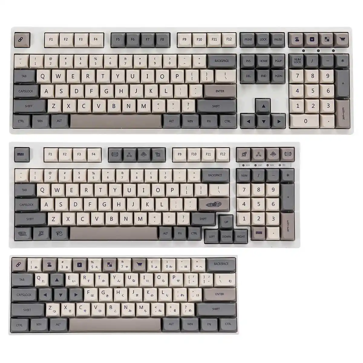 

126 Keys Keycaps PBT Sublimation XDA Height Mechanical Keyboard Keycaps for Cherry MX Switch 61/64/68/87/104/108 6.25u Mini Keys