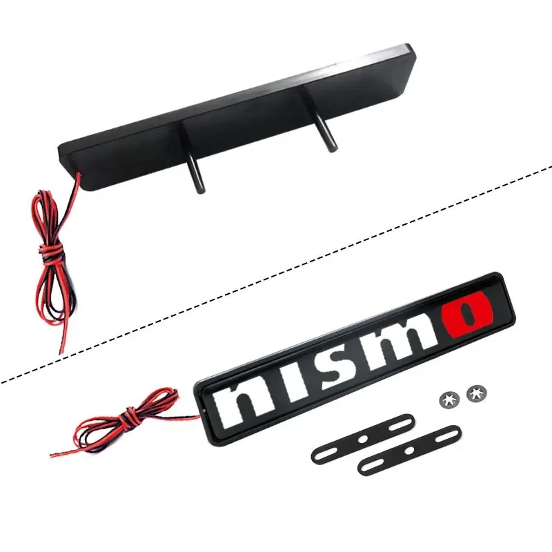

Светодиодная передняя решетка капота, эмблема, декоративный автомобильный светильник для Nismo Nissan Juke Tiida Teana GTR 350Z 370Z 240SX Fairlady Skyline