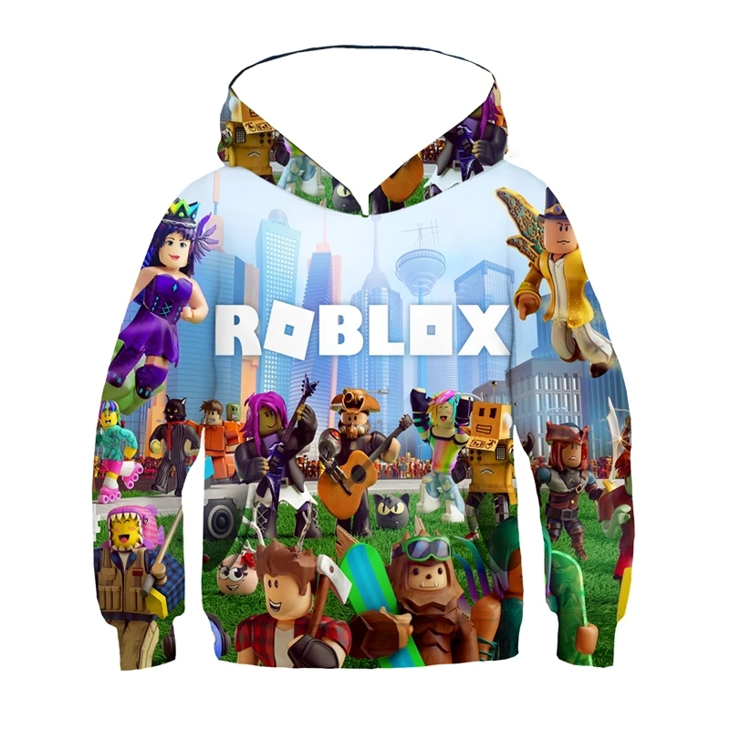 

Cartoon Shooting Game Printing Spring Hoodies Kids Robloxing Casual Pullover Teen Girls Boys Sweatshirt Children Fashion Clothes