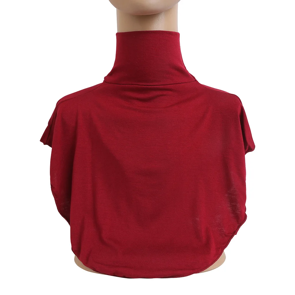 2023 muslim women's neck cover modal jersey Full cover high neck turtle neck cover islamic ladies clothes accessory H010