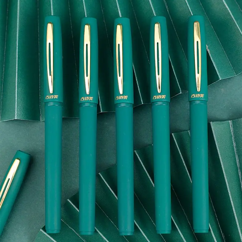 5 шт./лот шариковая ручка с зелеными чернилами 0,7 мм специальные цвета гелевые ручки с толстой линией для письма маркеры офисные канцелярские принадлежности школьные принадлежности