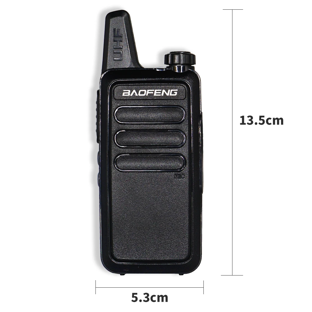 2PCS Baofeng BF-R5 Walkie Talkie 5W BF R5 USB Charging Two Way radio Portable CB Radio UHF 400-470MHz FM Transmitter Transceiver
