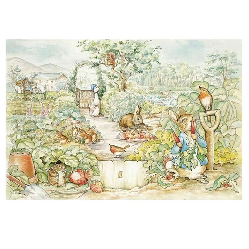 

HOT-Easter Rabbit Backdrop Kids Happy Birthday Party Shower Photo Background Decor