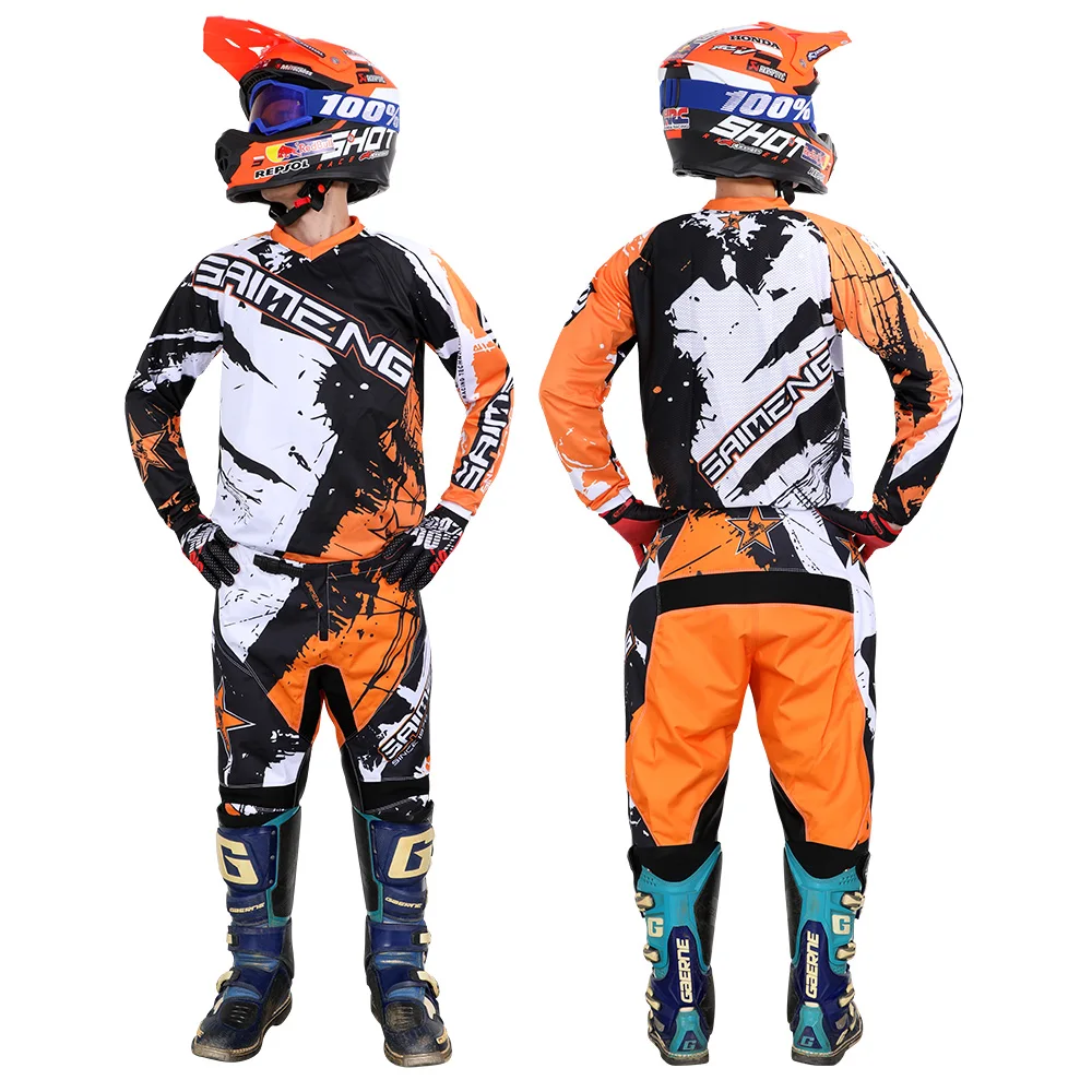 

2022 Новый Saimeng гоночный костюм из джерси и брюк для мотокросса 180 360 внедорожник для эндуро MX ATV BMX мотоциклетные мужские комплекты