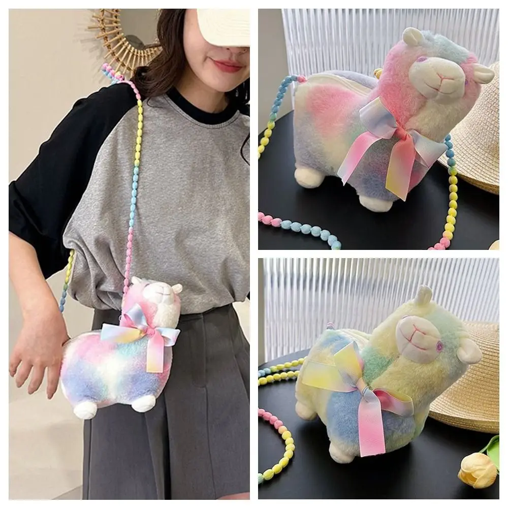 Kawaii бисер альпака сумка через плечо для телефона кукла плюшевая на косметичка