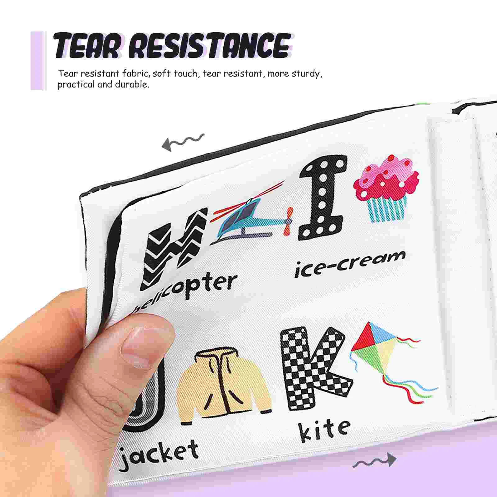 

2 Pcs Toddler Animal Toys Baby Learning Books Cloth Washable Fabric Supplies Fun Sponge