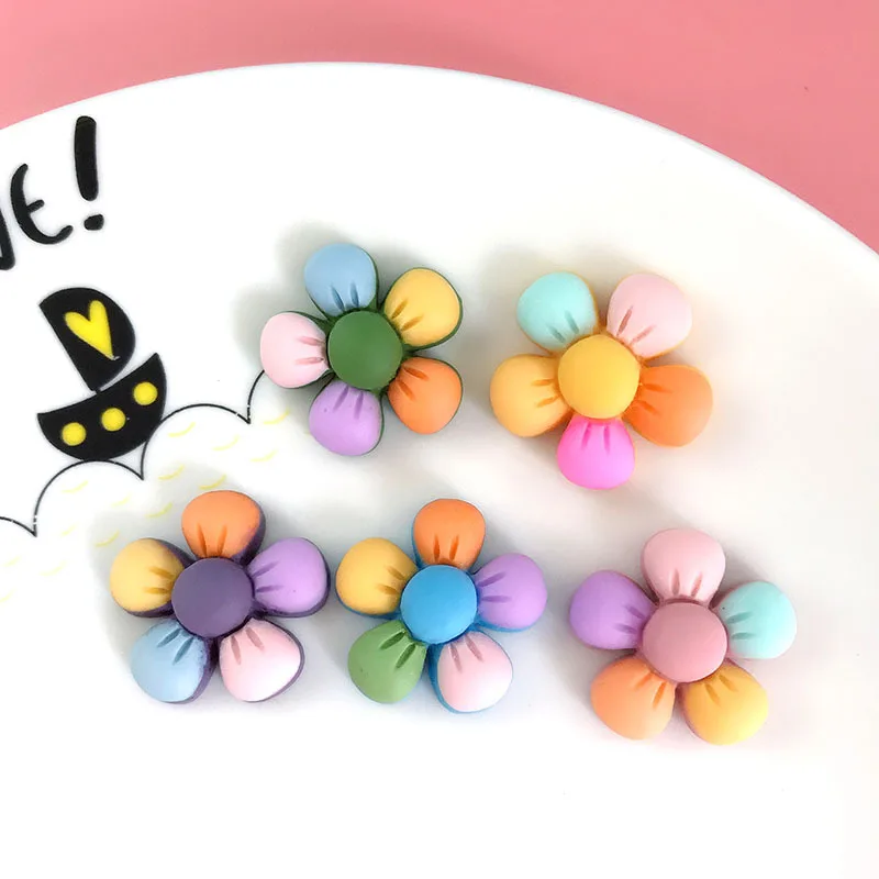 

NEW Colorful Flower Resin Charm Flatback Stationery Patch DIY Manual Hairpin Mobile Phone Case Decor Material Craft Supplies