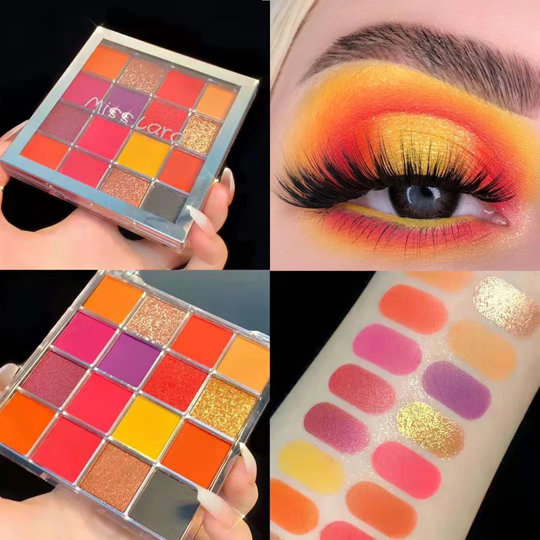 

Палитра водостойких теней для век, 16 цветов