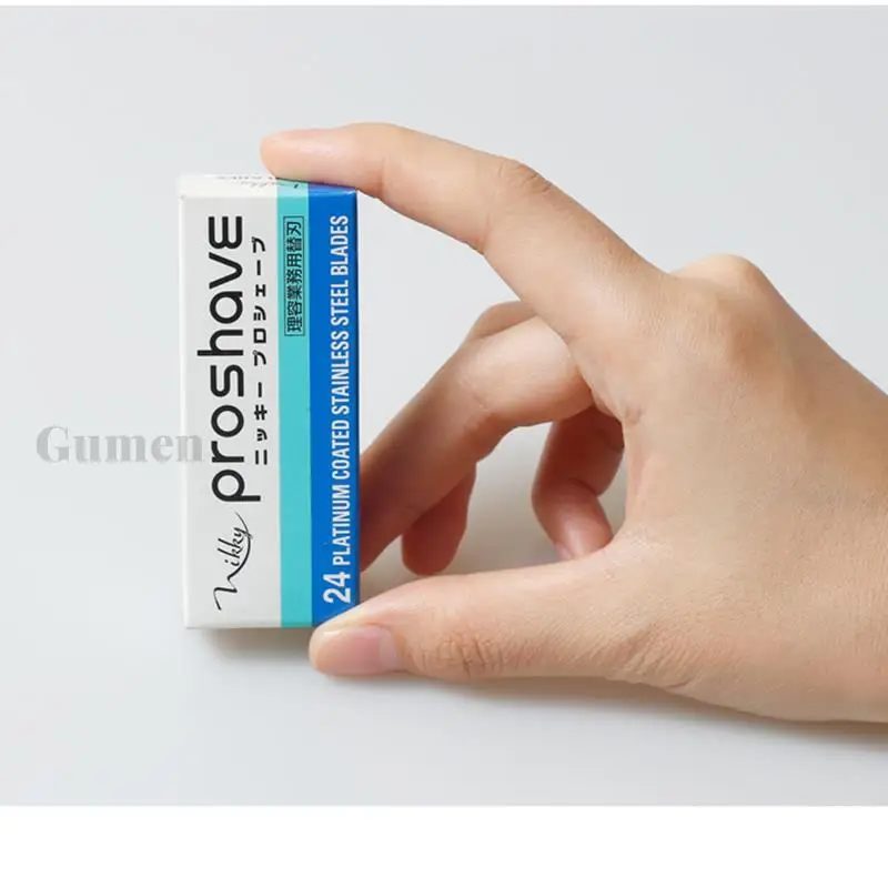 24 шт./коробка Бритвенные лезвия из нержавеющей стали для парикмахерского салона и стрижки волос G0306