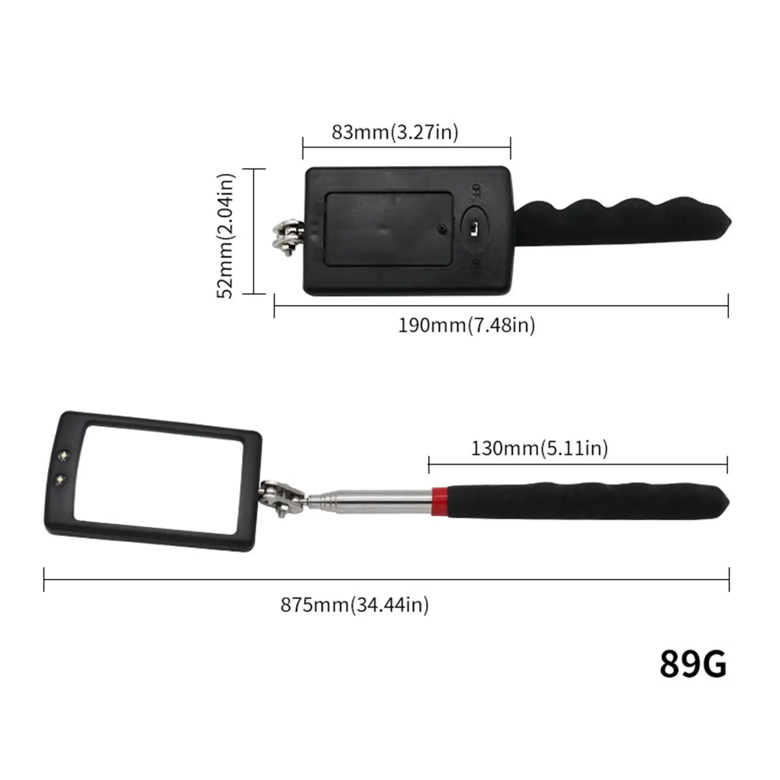 Автомобильное телескопическое инспекционное зеркало для небольших деталей