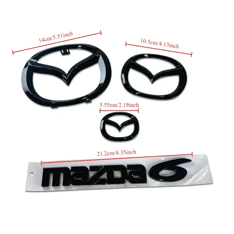 

Пластиковая эмблема переднего багажника автомобиля для Mazda 6 Mazda6, значок на руль, 3D кузов, замененная наклейка, украшение для ремонта заднего хвоста