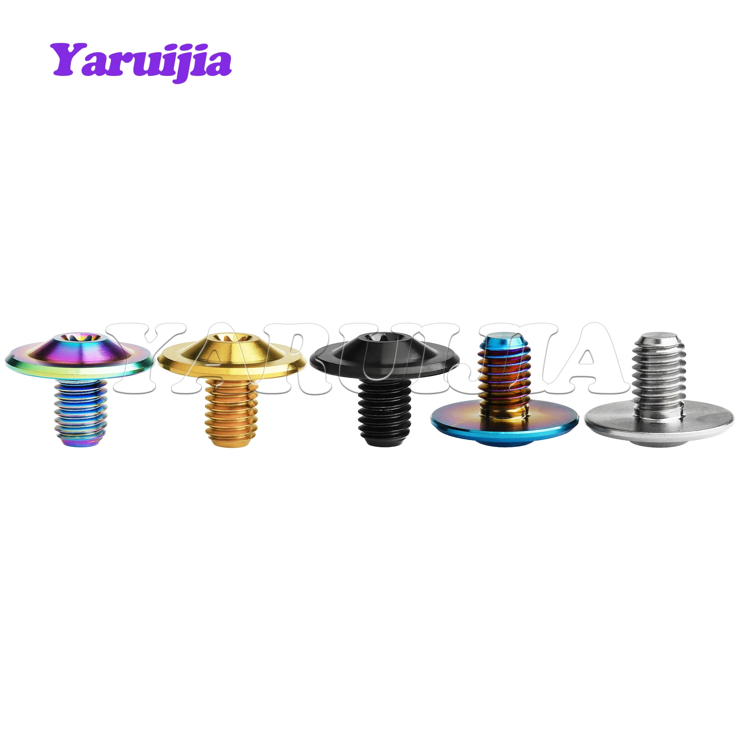 Титановый болт Yaruijia Ti M8x12 мм Torx T30 сливовый фланец шаг 1 25 винт для крышки корпуса