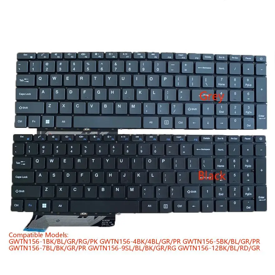

US/SP Keyboard for Gateway GWTN156-1BK/1BL/1GR/1RG/1PK GWTN156-4GR GWTN156-5BK GWTN156-7PR GWTN156-9SL GWTN156-12RD/BL/BK/GR/PR