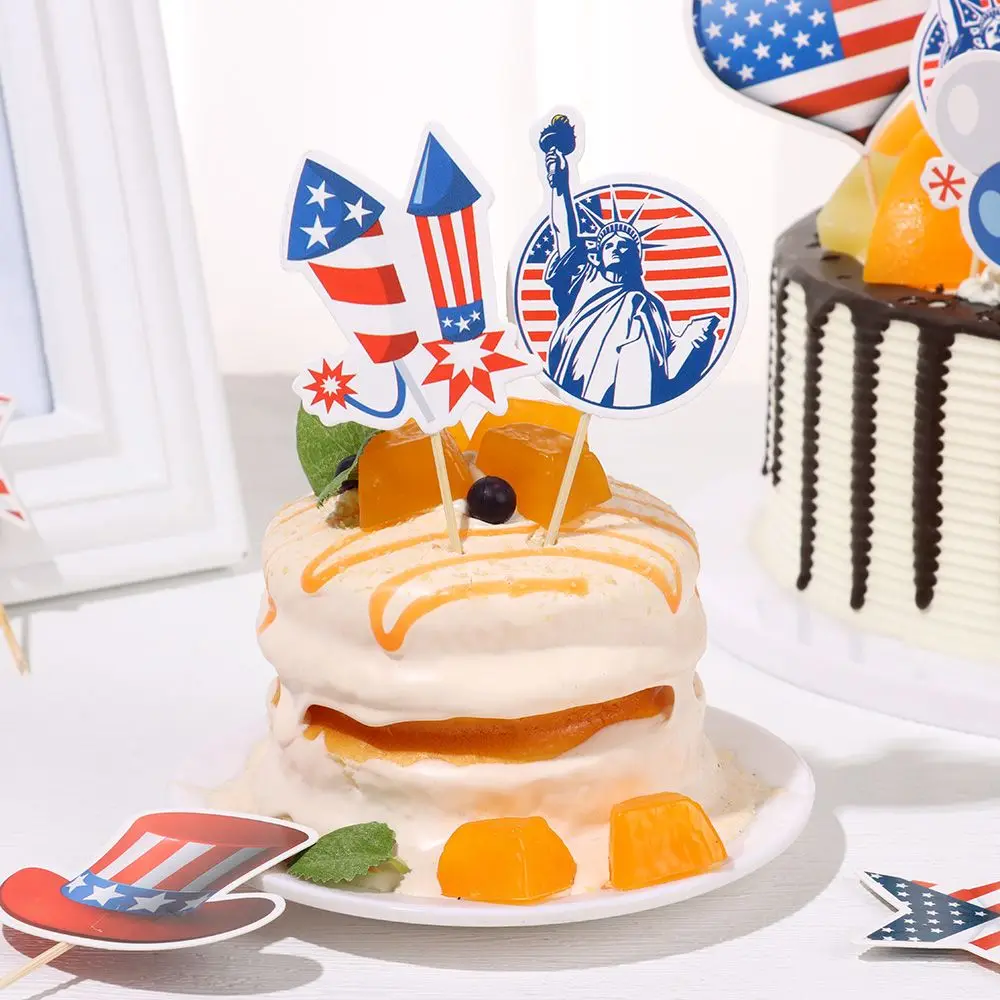 

12 шт., красный и синий флаг-подставка