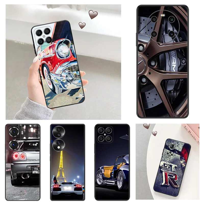 

GTR Super Car Soft Phone Case for Honor X9 X8 5G X7 X6 70 60 SE 50 30i X40 Play 6T 9A 6C Magic4 Pro 8X 20 Lite Matte Cover