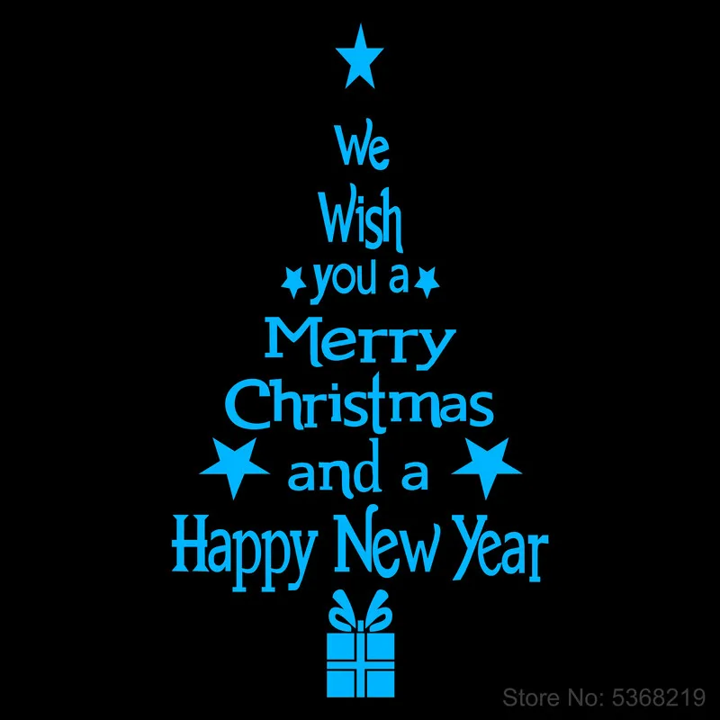 Мы желаем вам счастливого Рождества и нового года светящиеся наклейки для