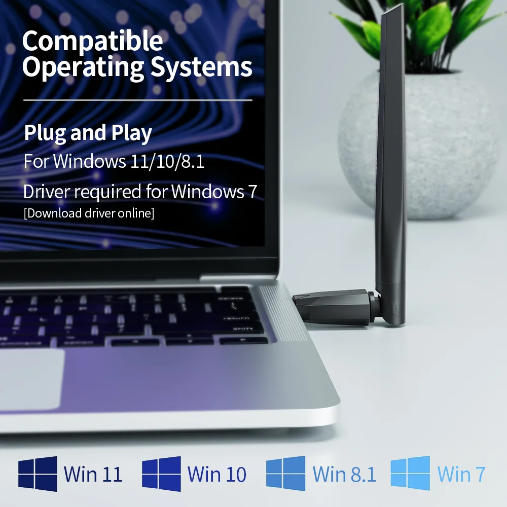 Фото USB-адаптер KEBIDUMEI Bluetooth 6.0 BT6.0 BT5.4, USB-донгл для ПК и ноутбуков, беспроводной приемник-передатчик, без драйверов, для Win 11/10/8.1 №5