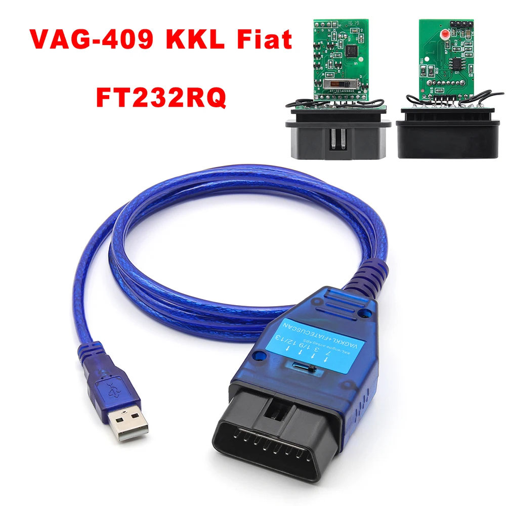 

VAG KKL 409 FIATECUSCAN для Fiat FTDI FT232RL FT232RQ для VW/Audi/Skoda/Seat OBD OBD2 409,1 9241A чип COM автомобильный диагностический инструмент
