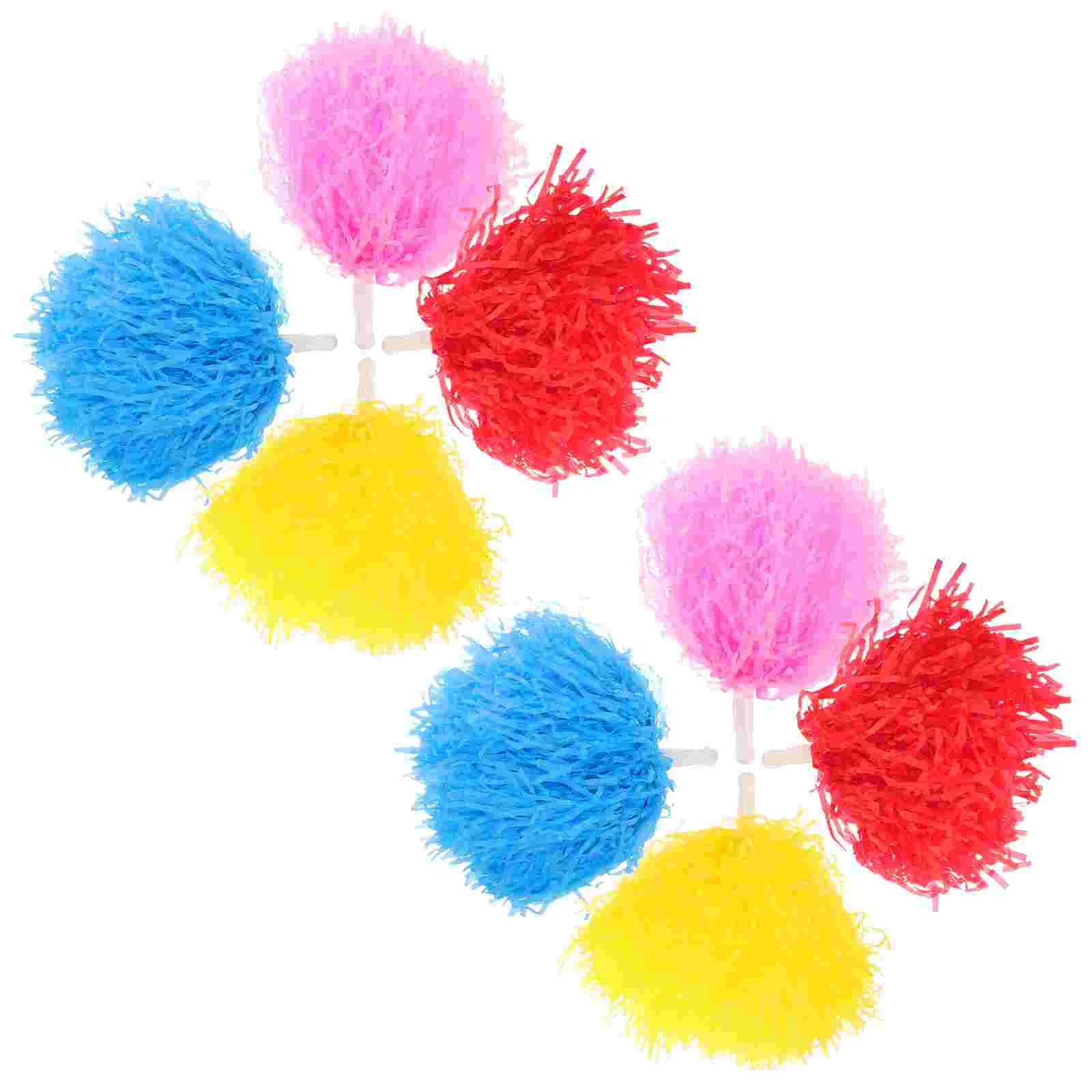 

8 Pcs Ballpit Balls Cheerleading Flower Pom Poms Compact Cheerleader Bar Pompom Sports Meeting Prop Delicate