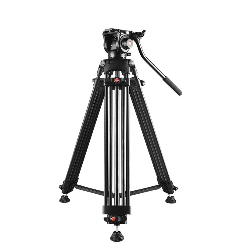 

3 Sections Aluminum Alloy Photography Tripod with Hydraulic Damping Head Camera Tripod Adjustable Height for Dslr / Slr Camera