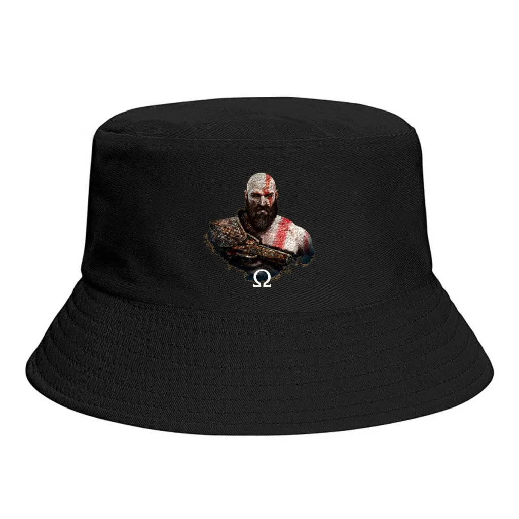 

Unique Fisherman Hats Boy Girl Custom God Of War Betrayal Chains of Olympus Kratos Spring Bucket Hats Journey Panama Hat