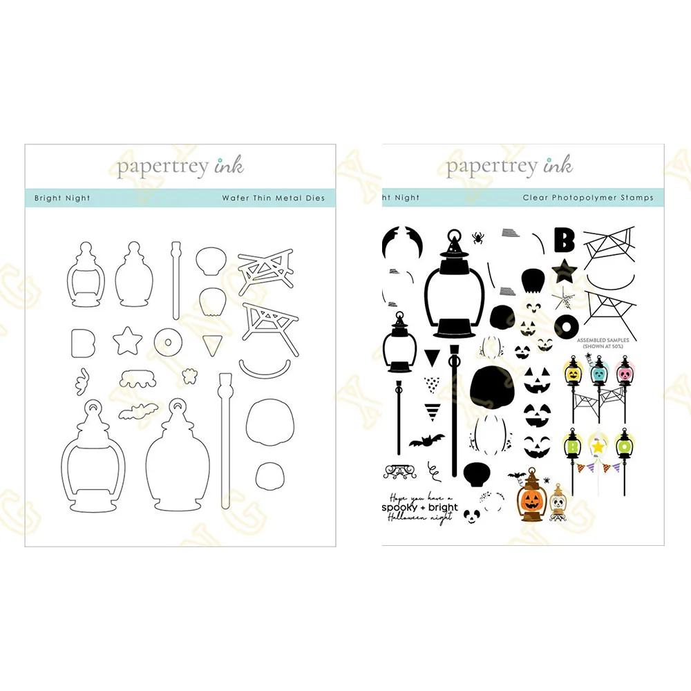 

Metal Cutting Dies and Clear Stamps Scrapbook Diary Decoration Embossing Template Diy Greeting Card Handmade New Bright Night