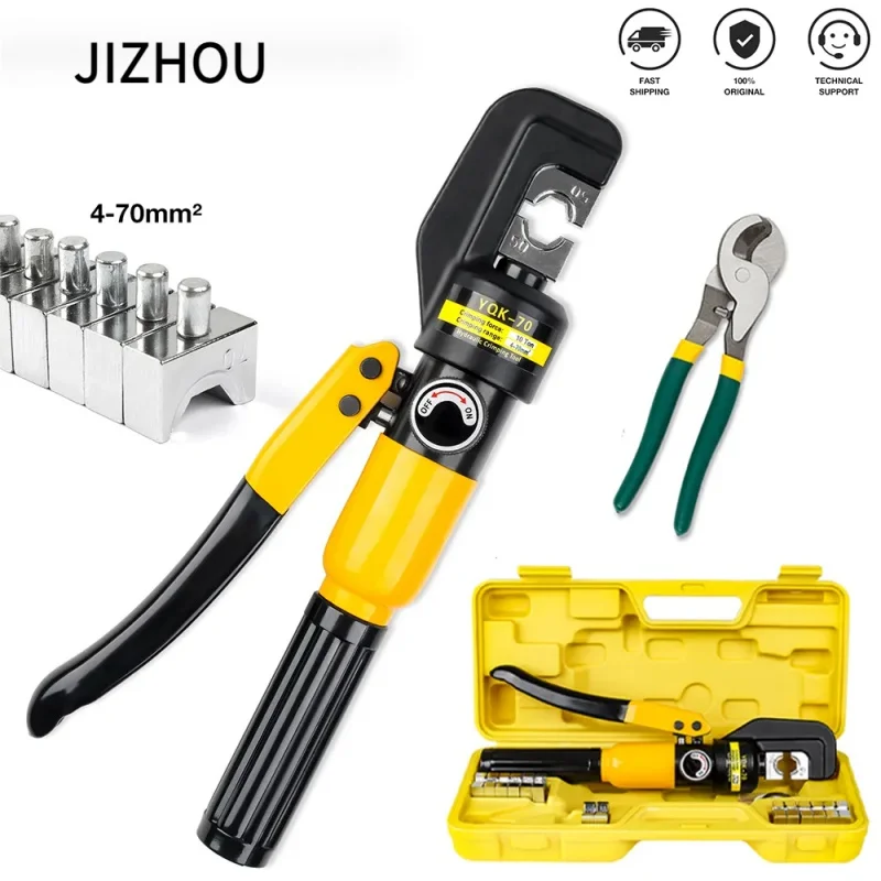 

4-70mm² YQK-70 Pressure 8T Home Hydraulic Tools Hydraulic Pliers DIY Cable Terminal Crimping Pliers
