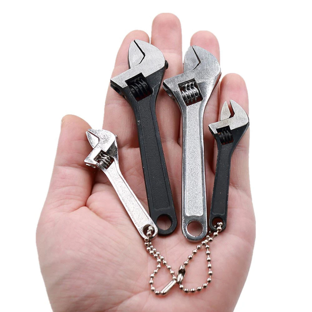 

Mini Pocket Wrench Open End Wrench Easy Install Tools Hey Key Chrome Plated High Hardness Steel for Key Chain