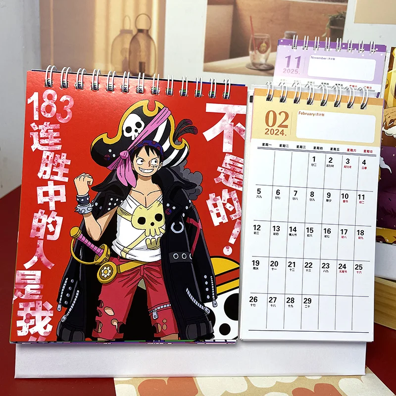Цельный календарь Луффи 2025-2026 двойной пять уровней специальное издание аниме