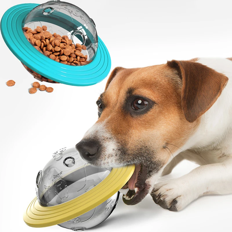 

Interactive Pet Dog Cat Food Treat Ball Bowl Toy Funny Pet Shaking Leakage Food Container Puppy Cat Slow Feed Pet Tumbler Toys