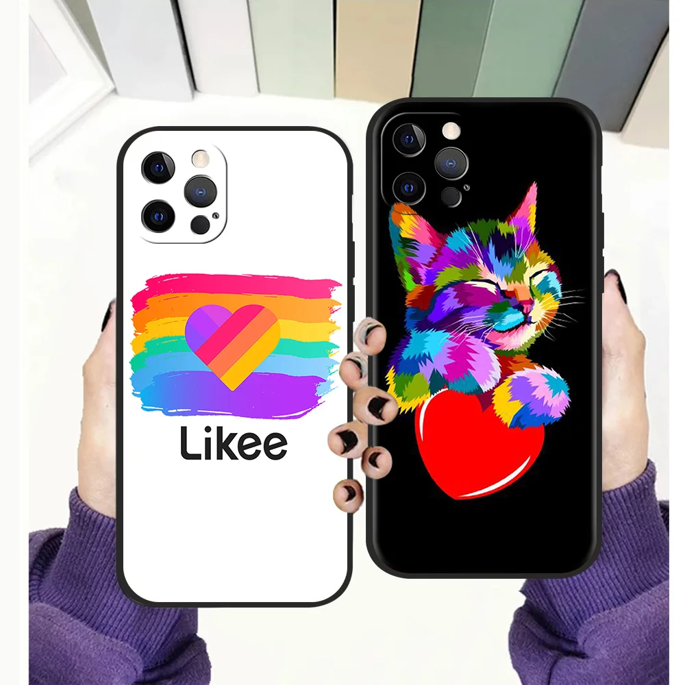 

Likee Funny Cat Bear Love Phone Case Cover For iPhone 13 12 11 Pro Max 8 7 Plus X XR XS Max SE 2020 Fundas Silicone Soft Shell