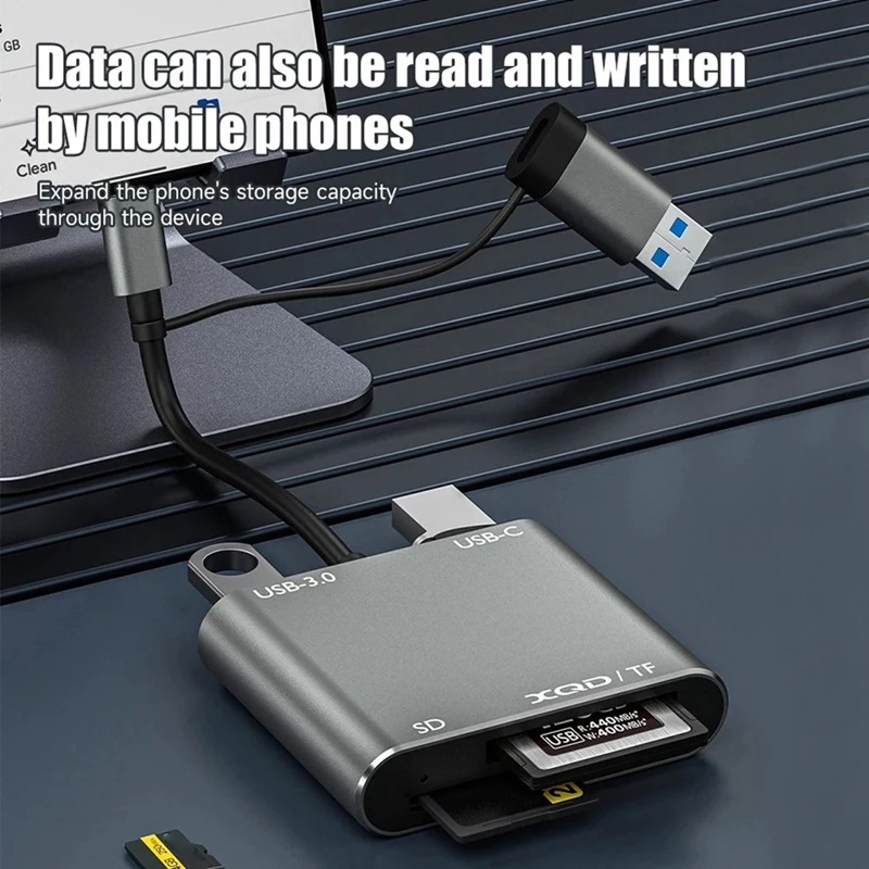 Новинка USB 3 0 устройство для чтения карт памяти 5 в 1 TF SD XQD адаптер Iphone 15 Pro/Max Pro/Air 2023