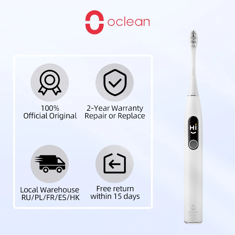 Oclean X Pro Elite Smart Sonic Electric Toothbrush Set Rechargeable Automatic Ultrasonic Teethbrush Kit IPX7 Ultrasound Whitener enlarge
