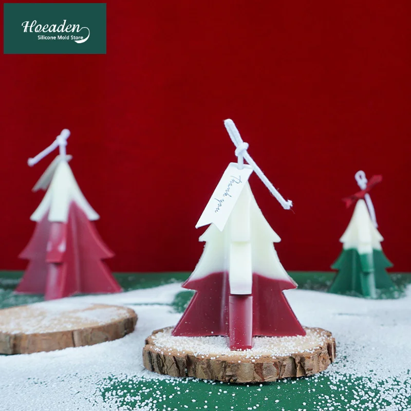 

Christmas Tree Candle Acrylic Mold Handmade Aromatherapy Candle Soap Making Mould DIY Home Decoration Cute Xmas Party Decor