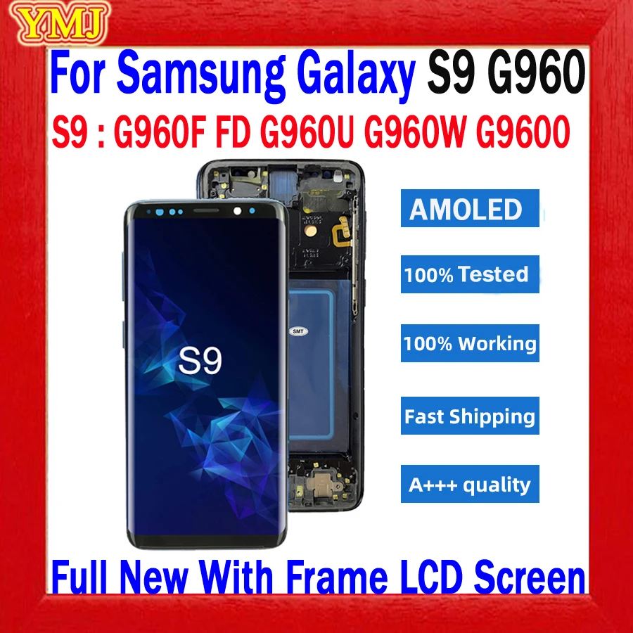 

Новый ЖК-дисплей AMOLED для SAMSUNG Galaxy S9, G960 и S9 Plus, G965, ЖК-дисплей, сенсорный экран, дигитайзер, замена, быстрая доставка