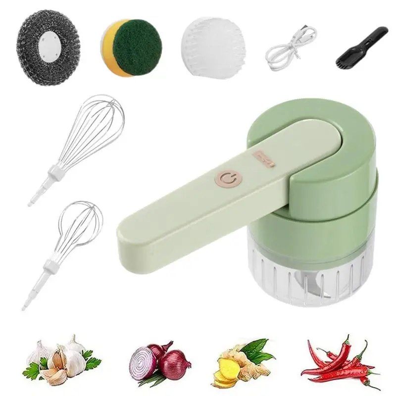 

Home Meat Grinder Kitchen Garlic Slicer Vegetable Cutter Set With Handle Motor Wireless Electric Vegetable Cutter Meat Grinder