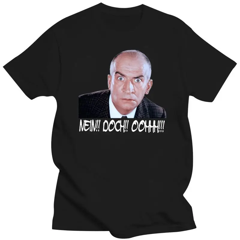 

New Louis De Funes No! But! Ohhh! TV CULT CLASSIC MOVIE T-Shirt In Black