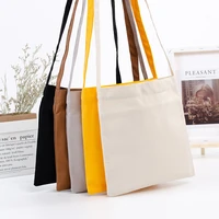 foldable shopping bag canvas tote japanese one shoulder messenger bag blank magnetic buckle ins solid no zipper eco friendly new