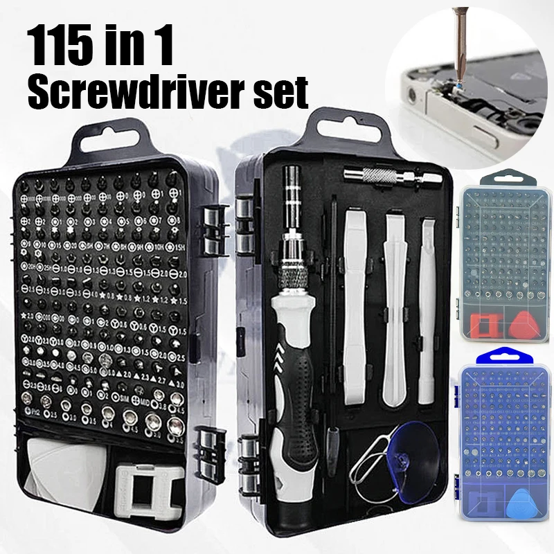 

Hand Tool Set 115 In 1 Screwdriver Set Magnetic Screwdriver Bit Torx Multi Mobile Phone Repair Tools Kit Electronic Device
