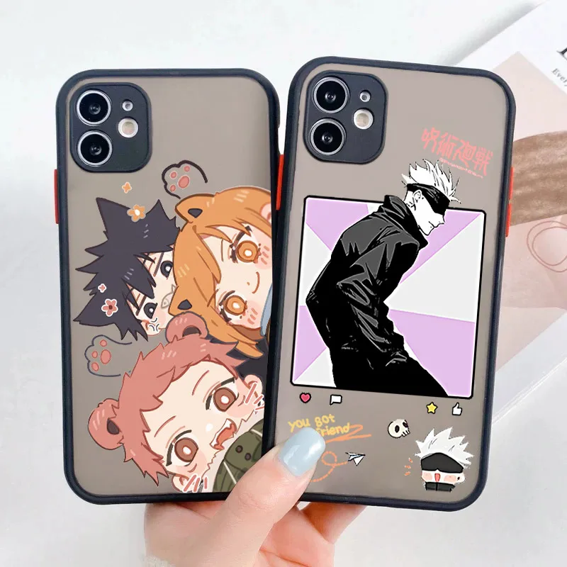 

Jujutsu Kaisen Cover For IPhone 13 12 Mini 11 Pro Max XS XR X 7 8 Plus SE 2020 2022 Matte Hard PC Protection Fundas Cartoon