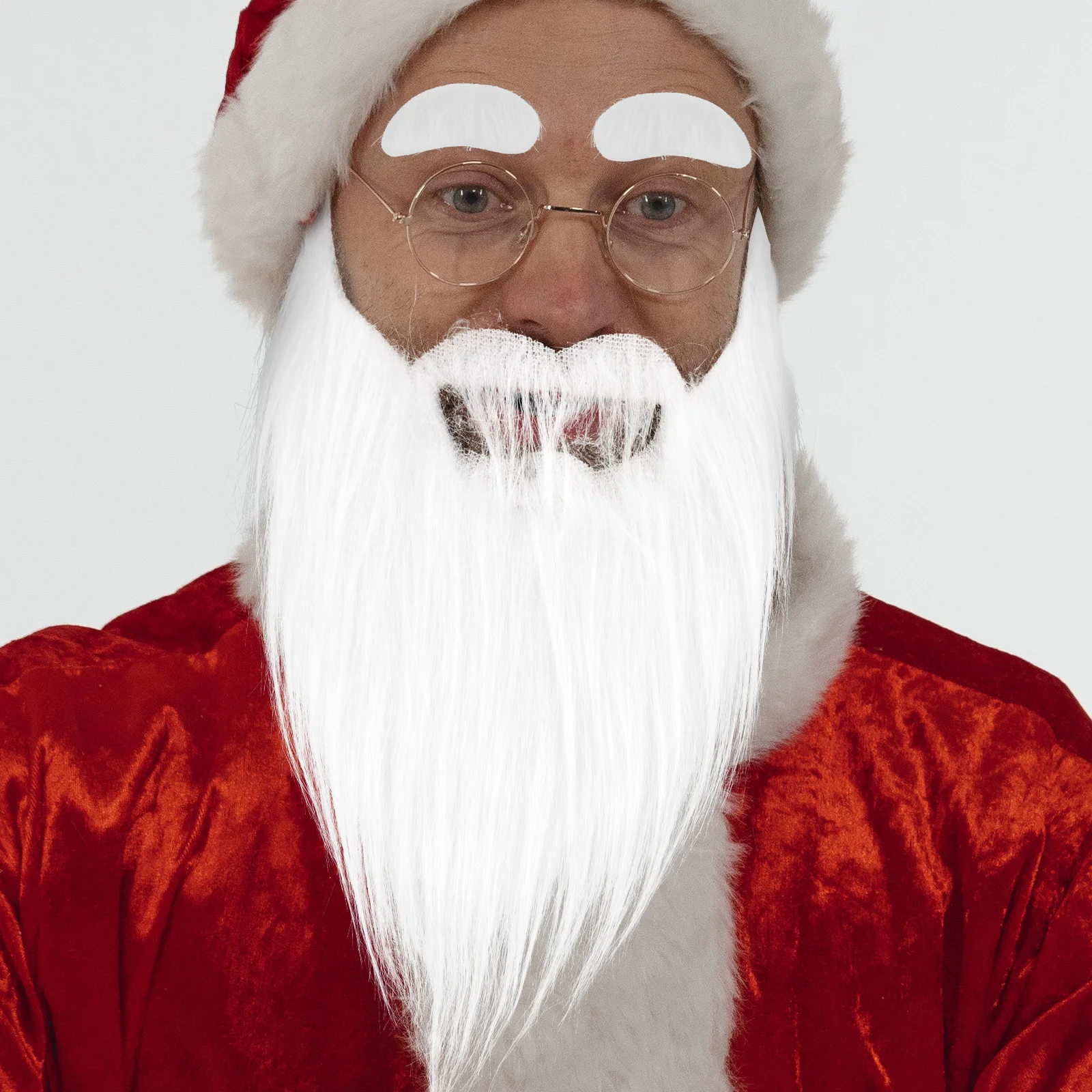 Рождественская борода брови косплей искусственные пиратские усы белый костюм