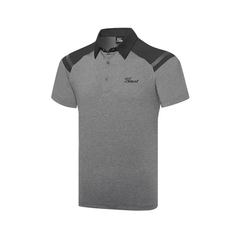 Summer Golf Clothing for Men's Outdoor Sports Short Sleeve T-Shirt Casual Golf Clothing Quick Dry Breathable Polo Shirt Golf Top