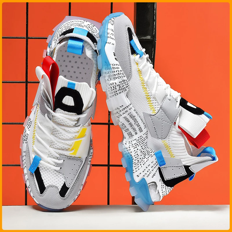 

Xiaomi Youpin 2022 Sneakers for Men Fly Woven Breathable Sports Casual Shoes Thick Soled Height Enhancing Non slip Male Footwear