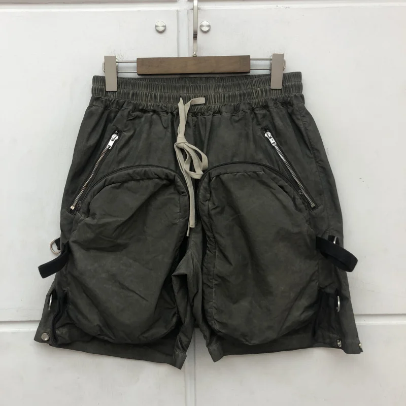 

Big Pocket Vintage Shorts Men Women High Quality Drawstring Make Old Washed Blank Shorts Breeches