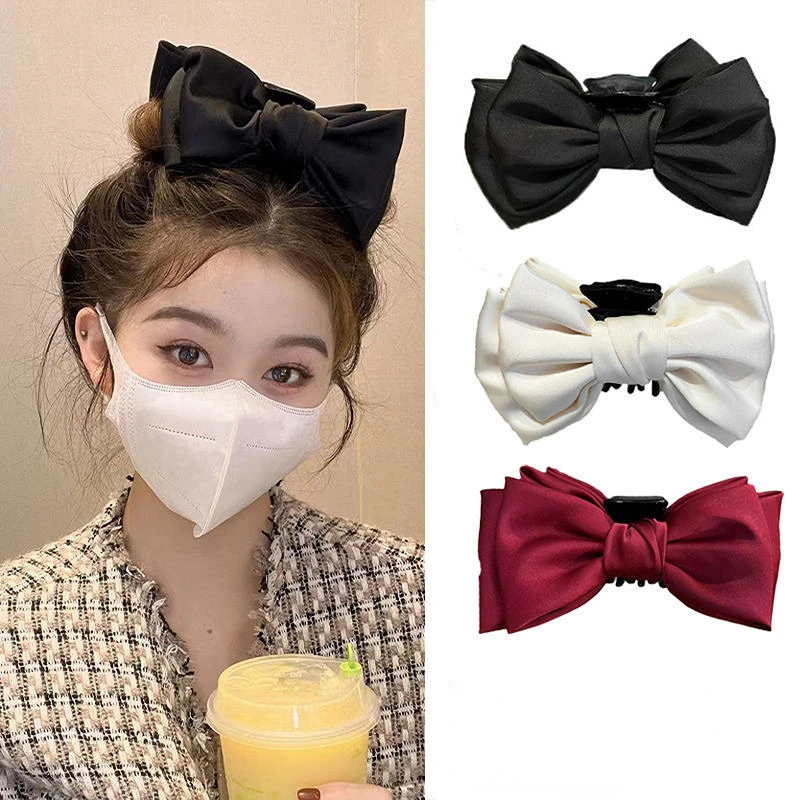 

Sweet Cute Bow Hair Claw Korean Fashion Kawaii Hair Clip Claw Big Size Clamp Women Girl Hair Clip Headwear Hair Style Accesorios