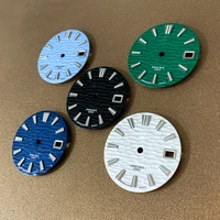 28 5mm nh35 gs dial green luminous watch dial compatible nh35 4r35 6r15 movement fits crown at 3 03 84 1 oclock watch case %e2%80%8b