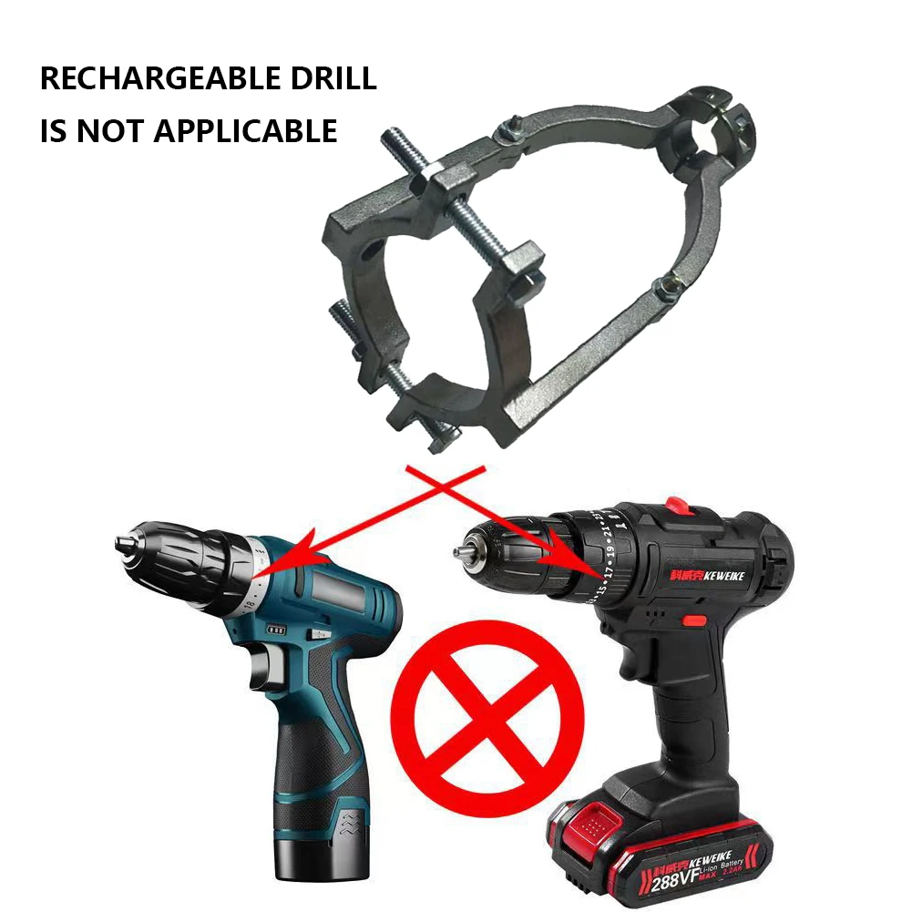 

Square Hole Drill Fixed Bracket Sturdy Mortise Tenon Drill Square Hole Chisel Tool Easy To Install Disassemble for Drill Machine