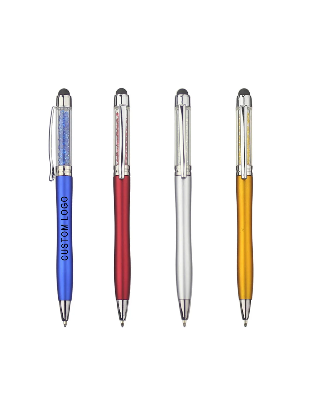 Color Crystal Stylus Ball Pen Touch Screen Pen for Phone&Pad Personalized Promotion Logo Gift Pen Customize Giveaway Premium